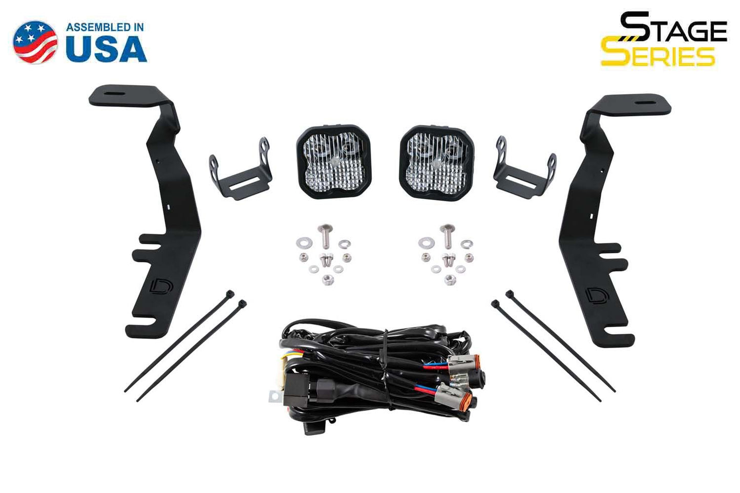 Stage Series Backlit Ditch Light Kit for 2017-2020 Ford Raptor (White Combo)